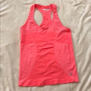 Neon coral workout top
